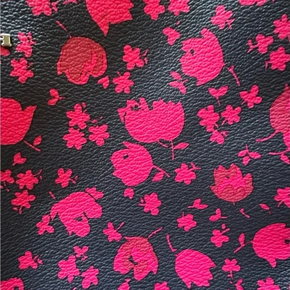 Hot pink and Navy floral Coach crossbody